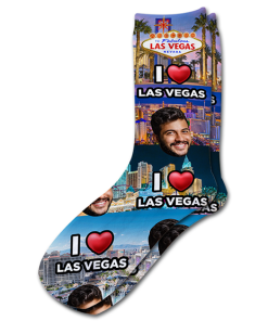 Alternative view of I Love Las Vegas Socks Personalised Photo Socks
