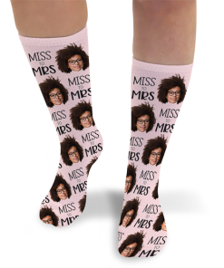 Miss To Mrs Personalised Hen Do Socks Photo Socks