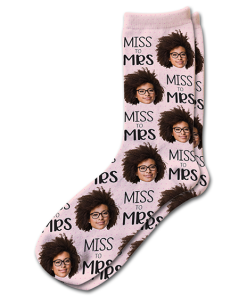 Alternative view of Miss To Mrs Personalised Hen Do Socks Photo Socks