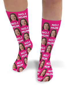 No.1 Mum Personalised Mothers Day Socks Photo Socks