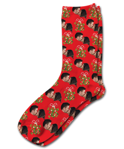 Alternative view of Mistletoe Personalised Christmas Socks Photo Socks