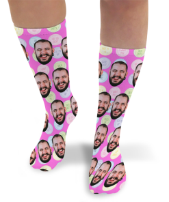 Naughty Love Hearts Valentines Day Personalised Socks Photo Socks