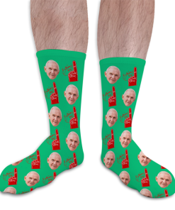 No.1 Dad Fathers Day Personalised Socks Photo Socks