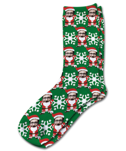 Alternative view of Santa Body Personalised Christmas Socks Photo Socks
