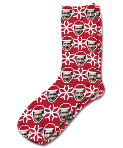 Alternative view of Santa Hat Personalised Christmas Socks Photo Socks
