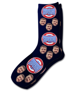 Alternative view of Super Dad Black Fathers Day Personalised Socks Photo Socks