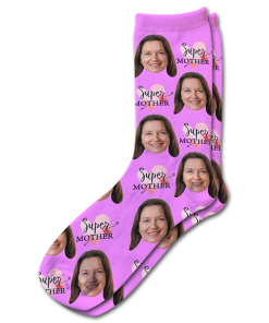 Alternative view of Super Mother Personalised Mothers Day Socks Photo Socks