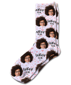 Alternative view of Wifey To Be Personalised Hen Do Socks Photo Socks