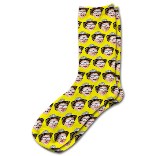 Coloured Background Photo Socks - Image 5