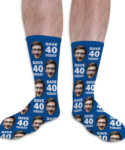 Photo & Message Birthday Personalised Photo Socks