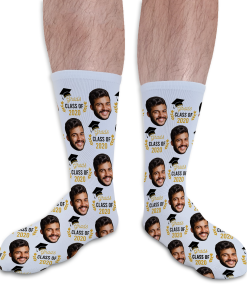 Grads Class Of Personalised Graduation Photo Socks