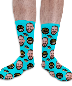 Grad Year Personalised Graduation Photo Socks