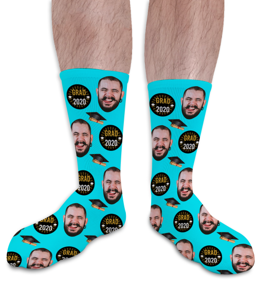 Grad Year Personalised Graduation Photo Socks