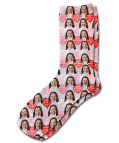 Alternative view of Hearts Personalised Mothers Day Socks Photo Socks