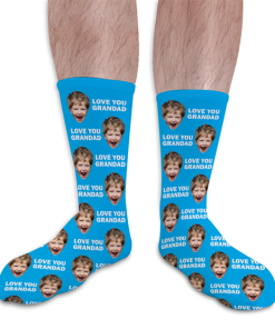 Photo & Message Love You Grandad Personalised Photo Socks