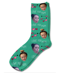 Alternative view of Love You Mum Personalised Mothers Day Socks Photo Socks