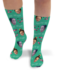 Love You Mum Personalised Mothers Day Socks Photo Socks
