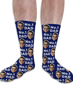 Photo & Message Fathers Day Personalised Photo Socks