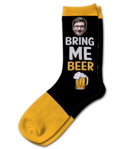 Alternative view of Bring Me Beer Personalised Photo Socks