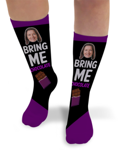 Bring Me Chocolate Personalised Photo Socks
