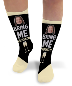 Bring Me Prosecco Personalised Photo Socks