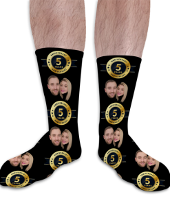 Wedding Anniversary Personalised Photo Socks
