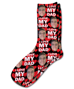 Alternative view of I Love My Dad Personalised Photo Socks I Love My Dad