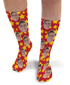 Stars Personalised Photo Socks