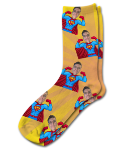 Alternative view of Superman Personalised Photo Socks