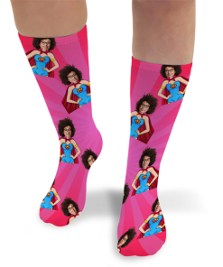 Superwoman Personalised Photo Socks