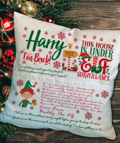 Alternative view of Personalised Elf On A Shelf Cushions