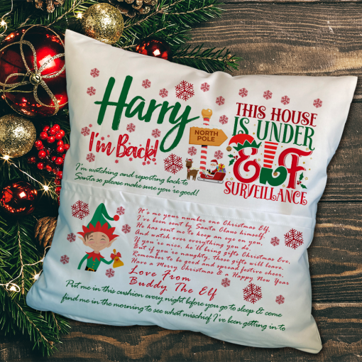 Personalised Elf On A Shelf Cushions - Image 2