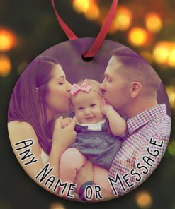  Any Photo & Message Photo Upload - Ceramic Bauble