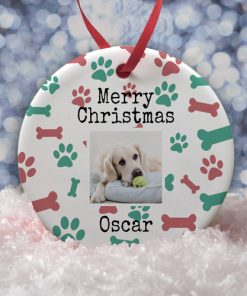 Ceramic Bauble - Pets Christmas Photo Upload 1 