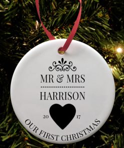 Mr & Mrs 1st Christmas Bauble