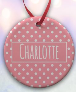 Ceramic Bauble - Polka Dots