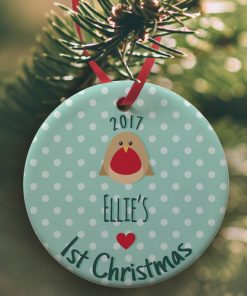 Baby 1st Christmas Robin Bauble