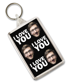 Alternative view of Photo & Message Personalised Photo Keyring