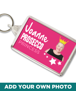 Prosecco Princess Personalised Photo Keyring