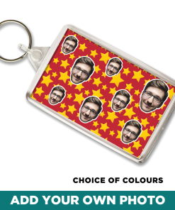 Stars Personalised Photo Keyring