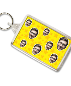 Alternative view of Stars Personalised Photo Keyring