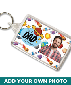 Best Dad In The Universe Personalised Photo Keyring