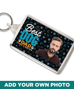 Best Dog Dad Ever Personalised Photo Keyring