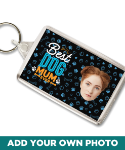 Best Dog Mum Ever Personalised Photo Keyring