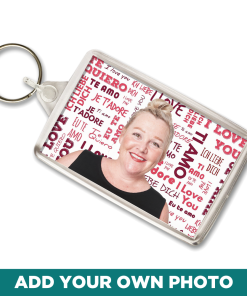 I Love You Languages Personalised Photo Keyring