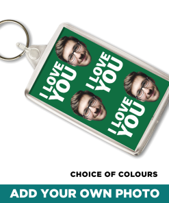 Photo & Message Personalised Photo Keyring