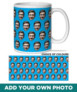 Coloured Background Personalised Photo Mug