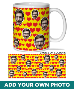 Love Hearts Personalised Photo Mug