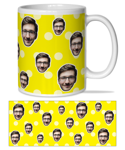 Alternative view of Polka Dots Personalised Photo Mug