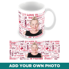 Personalised Photo Mug I Love You Languages Valentines Day